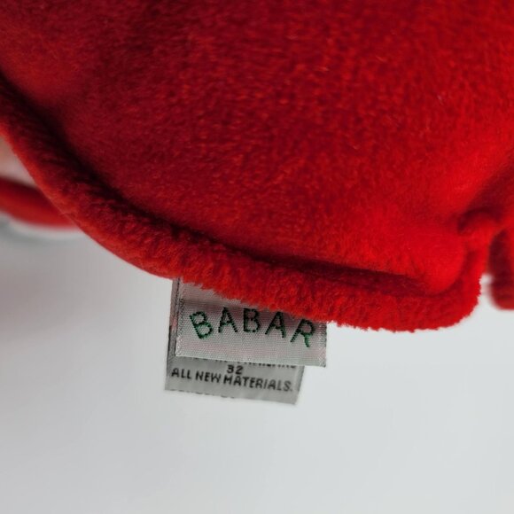 Gund Babar Plush Gray 16" Red Green Suit Crown King Elephant Stuffed 1988 VTG - Picture 8 of 10